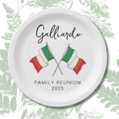 イタリア国旗ファミリーリユニオン ペーパープレート