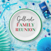 イタリア国旗ファミリーリユニオン ペーパープレート (パーティー)