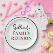 イタリア国旗ファミリーリユニオン ペーパープレート (パーティー)