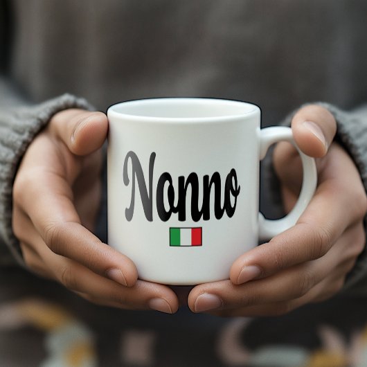 イタリア国旗マグ ノンノ(祖父・おじいちゃん) コーヒーマグカップ
