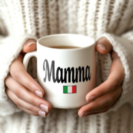 イタリア国旗マンママグ - ママ コーヒーマグカップ
