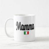 イタリア国旗マンママグ - ママ コーヒーマグカップ (左)