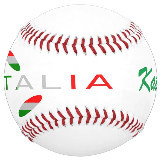 イタリア国旗ローザ カスタマイズ ソフトボール (正面)