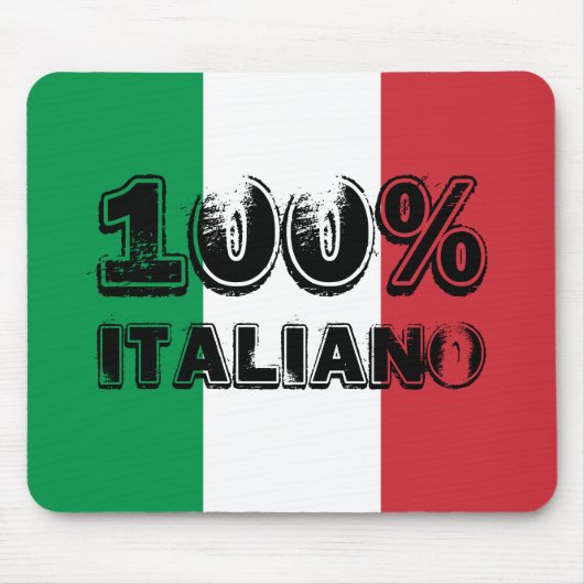 イタリア国旗三色 100% イタリア製 マウスパッド (正面)