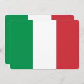 イタリア国旗付きの愛国的な招待状 招待状 (正面/裏面)