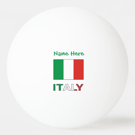 イタリア国旗共和国記念日プライドパーソナライズギフト 卓球ボール (正面)