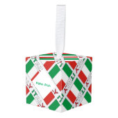 イタリア国旗共和国記念日 プライド ギフト キューブオーナメント (正面アングル)