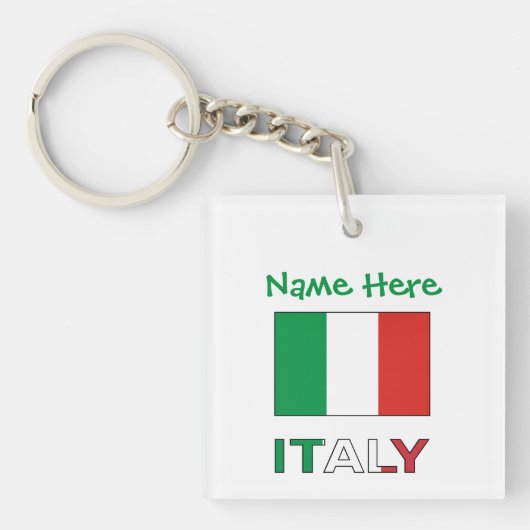 イタリア国旗共和国記念日 プライド ギフト キーホルダー (正面)