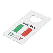 イタリア国旗共和国記念日 プライド ギフト クレジットカード栓抜き (裏面アングル)