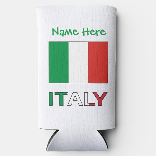 イタリア国旗共和国記念日 プライド ギフト スリム缶クーラー (正面)