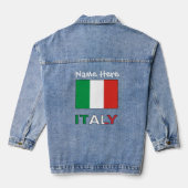 イタリア国旗共和国記念日 プライド ギフト デニムジャケット (裏面)