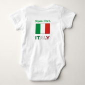 イタリア国旗共和国記念日 プライド ギフト ベビーボディスーツ (裏面)