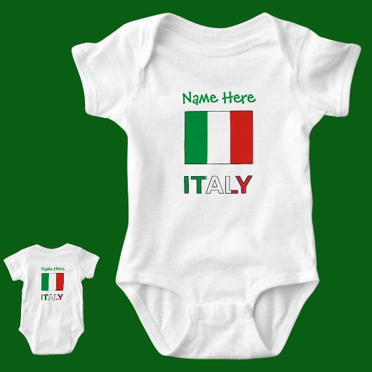 イタリア国旗共和国記念日 プライド ギフト ベビーボディスーツ