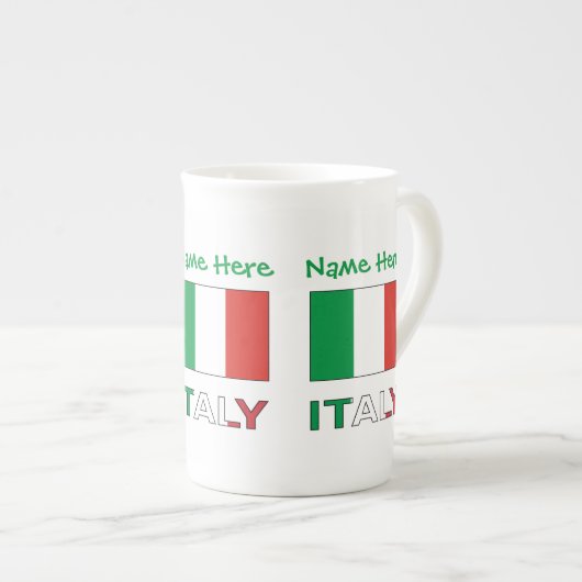 イタリア国旗共和国記念日 プライド ギフト ボーンチャイナマグカップ (正面右)