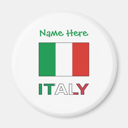 イタリア国旗共和国記念日 プライド ギフト マグネット (正面)