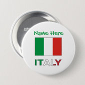 イタリア国旗共和国記念日 プライド ギフト 缶バッジ (正面&裏面)
