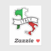 イタリア国旗地図愛国イタリアプライドワールドカップF シール (シート)