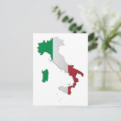 イタリア国旗地図 ポストカード (スタンド正面)
