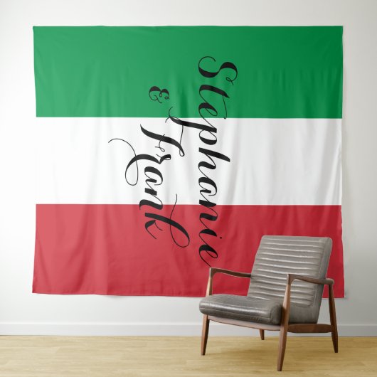 イタリア国旗色のウェディング タペストリー (インサイチュ(横))