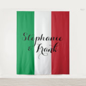 イタリア国旗色のウェディング タペストリー (正面)