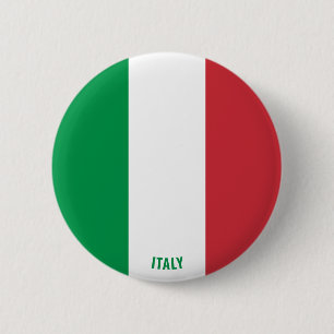 イタリア国旗魅力的のボタン 缶バッジ