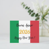 イタリア国旗2026カリグラフィー ポストカード (スタンド正面)