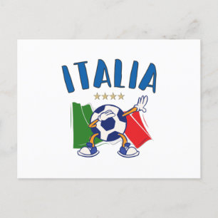 イタリア国旗4つ星 ポストカード