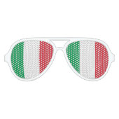 イタリア国旗、おもしろいイタリアン国旗 アビエーターサングラス (正面)