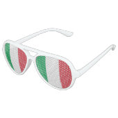 イタリア国旗、おもしろいイタリアン国旗 アビエーターサングラス (アングル)
