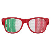 イタリア国旗、おもしろいイタリアン国旗 キッズサングラス (正面)