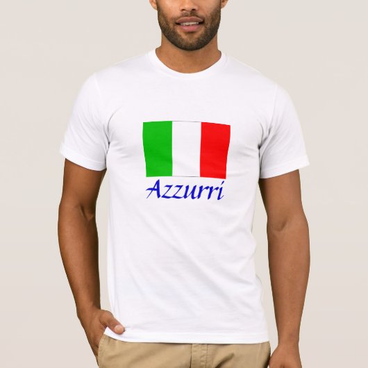 イタリア国旗「アズーリ」 Tシャツ (正面)