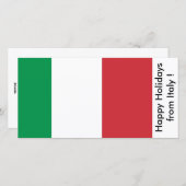 イタリア国旗、イタリアからのハッピーホリデー シーズンカード (正面/裏面)