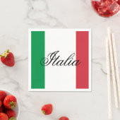 イタリア国旗 イタリアの誇り ヨーロッパ 国 スタンダードカクテルナプキン (インサイチュ)