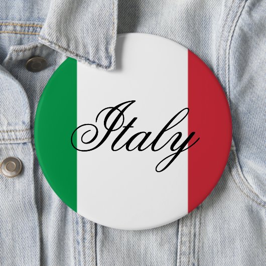 イタリア国旗 イタリアの誇り ヨーロッパ 国 缶バッジ (インサイチュ)
