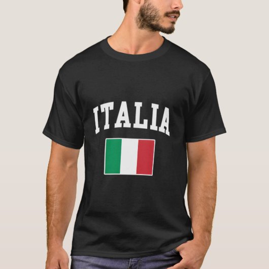 イタリア国旗 イタリア イタリア人 ファミリー Tシャツ (正面)