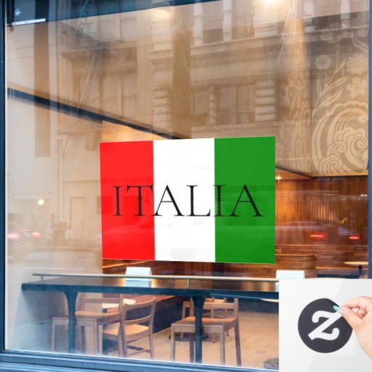イタリア国旗 イタリア サイン ウィンドウサイン (カフェ窓)