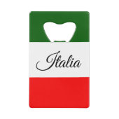 イタリア国旗 クレジットカード栓抜き (正面)
