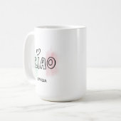 イタリア国旗 グリーン ホワイト レッド イタリア コーヒーマグカップ (正面左)
