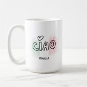 イタリア国旗 グリーン ホワイト レッド イタリア コーヒーマグカップ (左)