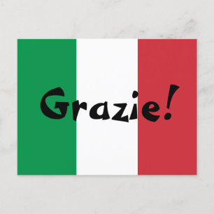 イタリア国旗 サンクス ポストカード