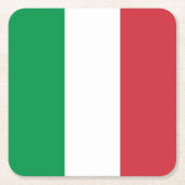 イタリア国旗 スクエアペーパーコースター (正面)