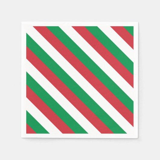 イタリア国旗 スタンダードカクテルナプキン (正面)