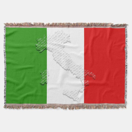 イタリア国旗 スローブランケット (正面)