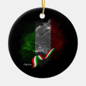 イタリア国旗 セラミックオーナメント (正面)