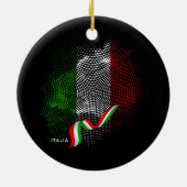 イタリア国旗 セラミックオーナメント (裏面)
