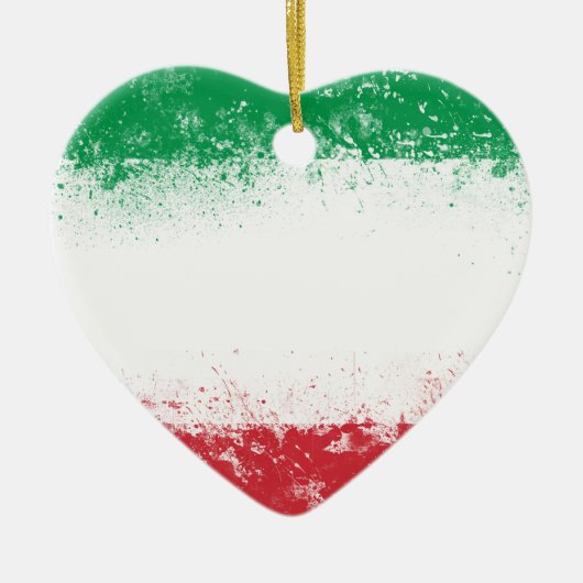 イタリア国旗 セラミックオーナメント (正面)