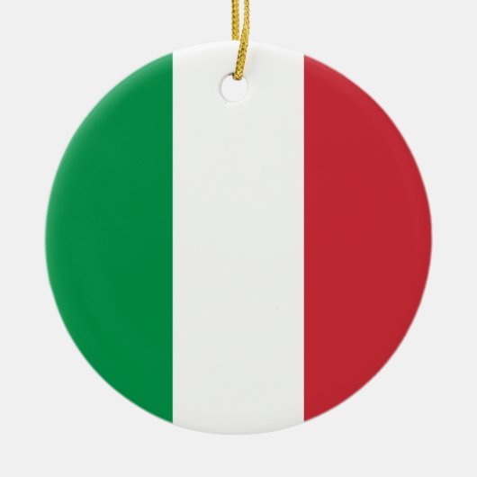 イタリア国旗 セラミックオーナメント (正面)