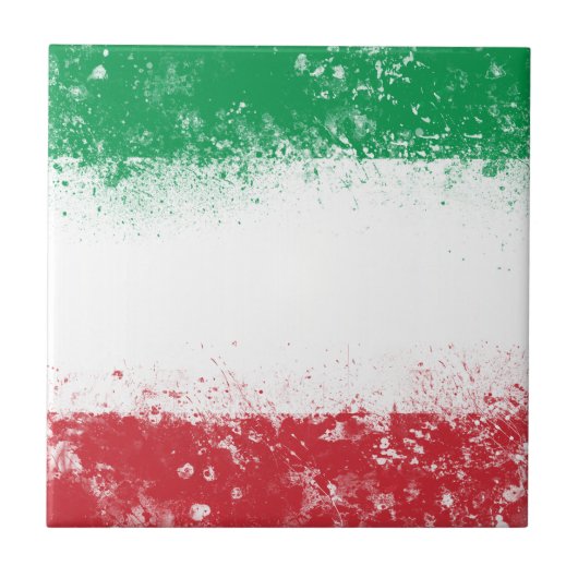 イタリア国旗 タイル (正面)