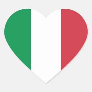 イタリア国旗 ハートシール