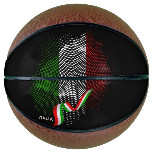 イタリア国旗 バスケットボール (正面)